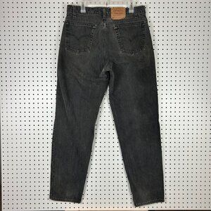 Levi's 550 34x34 Grunge Black Vintage Jeans USA Made Gothic 90s Streetwear Taper